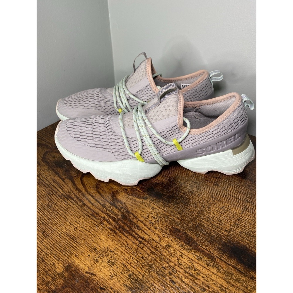 Sorel Kinetic Lace Sneakers Woman's Size 6.5 Lavender Athletic Shoes Chunky